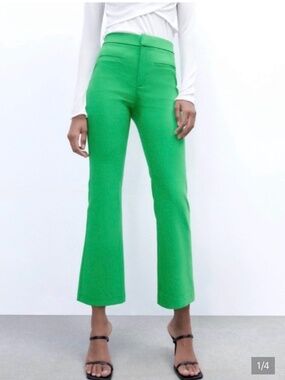 ZARA High waisted Cropped Flare Pants, SML